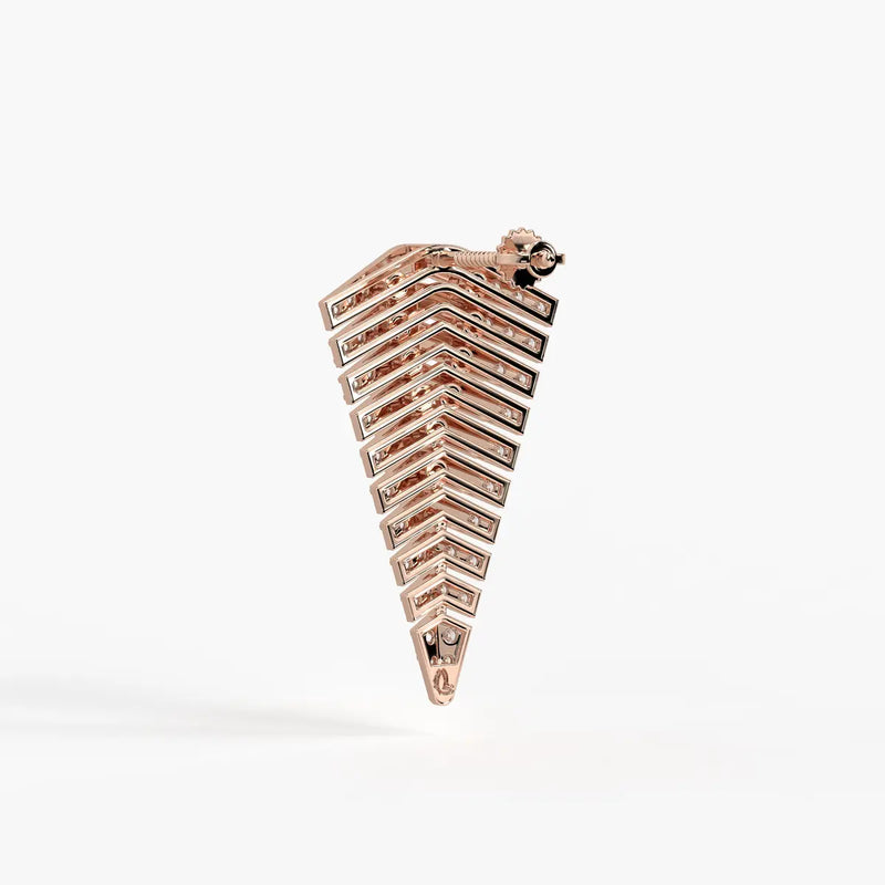 Chevron Stack Ear Climber Earrings