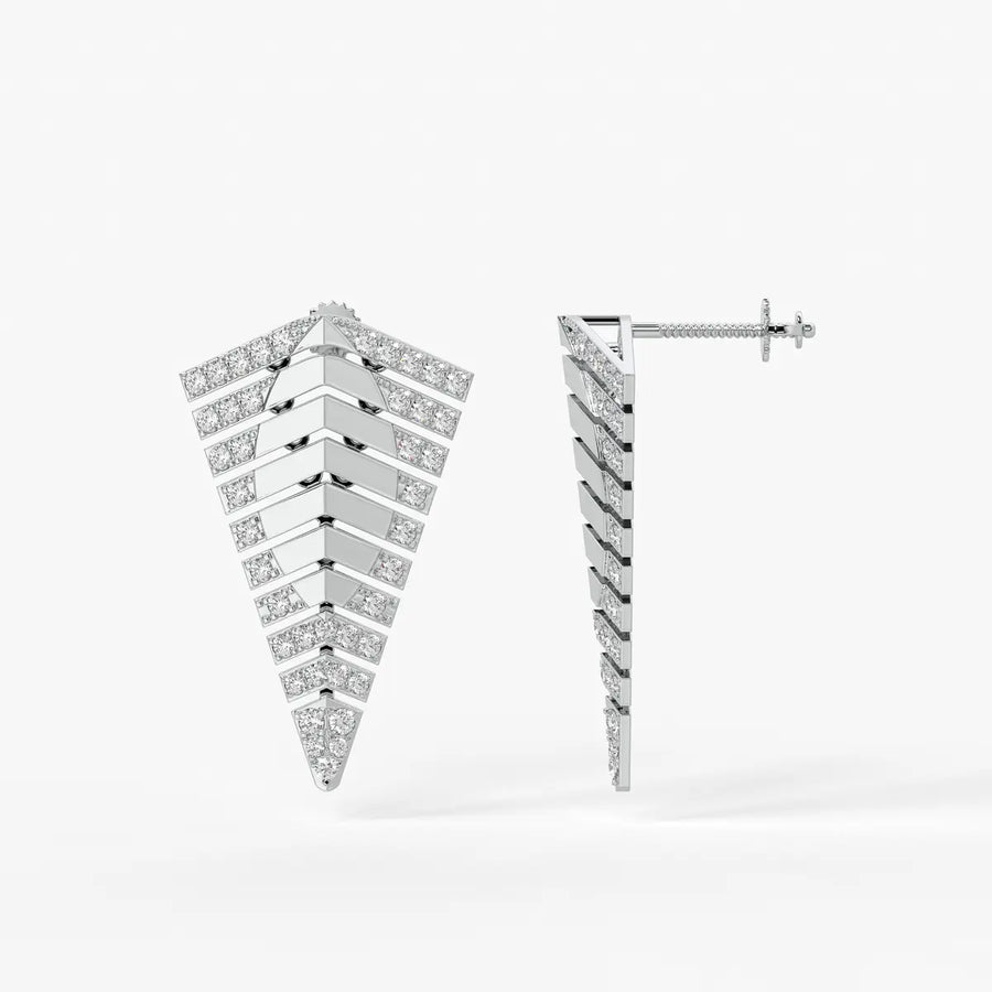 Chevron Stack Ear Climber Earrings