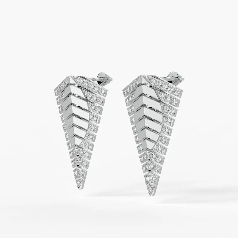 Chevron Stack Ear Climber Earrings
