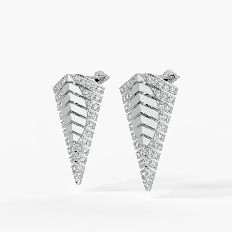 Chevron Stack Ear Climber Earrings