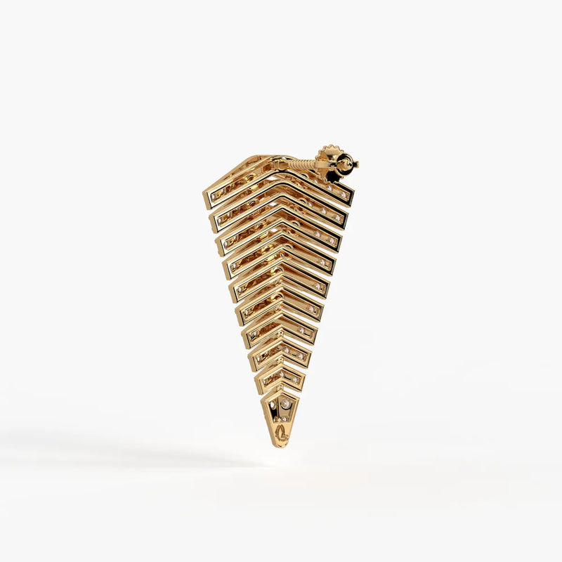 Chevron Stack Ear Climber Earrings