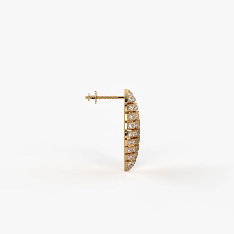 Velora Ribbed Teardrop Stud Earrings