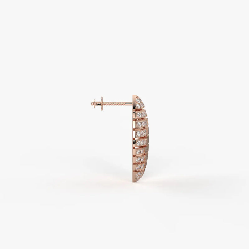 Velora Ribbed Teardrop Stud Earrings