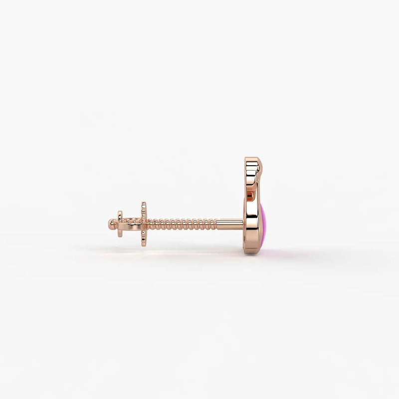 Blush Swan Flamingo Charm Earrings