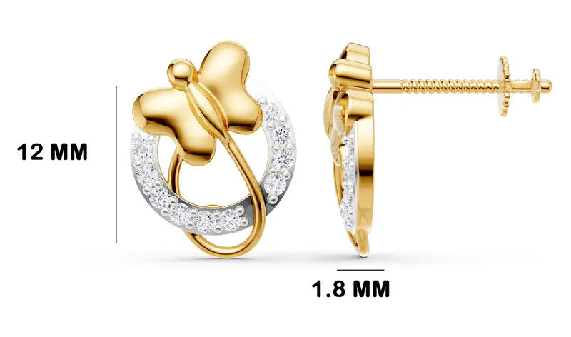 Papillon Bloom Diamond Drop Earrings