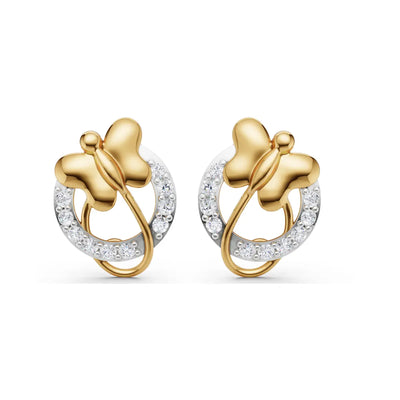 Papillon Bloom Diamond Drop Earrings