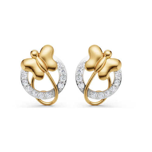 Papillon Bloom Diamond Drop Earrings