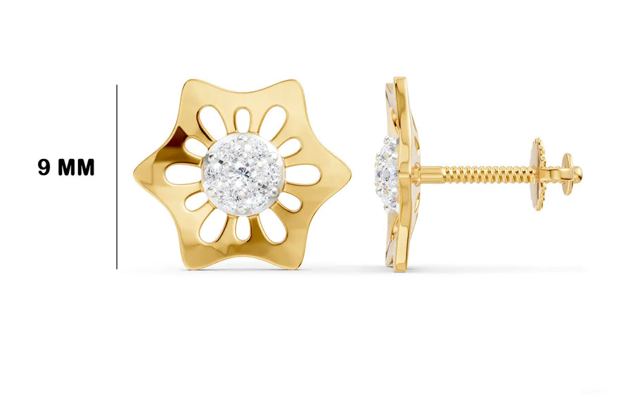 Floris Cluster Diamond Earrings