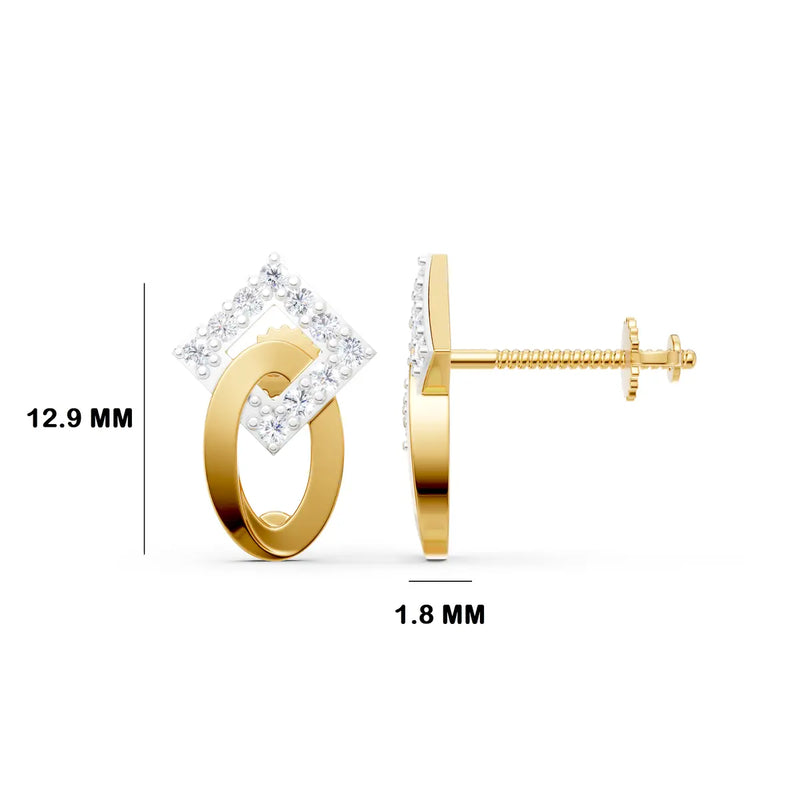 Mira Interlinked Diamond Earrings