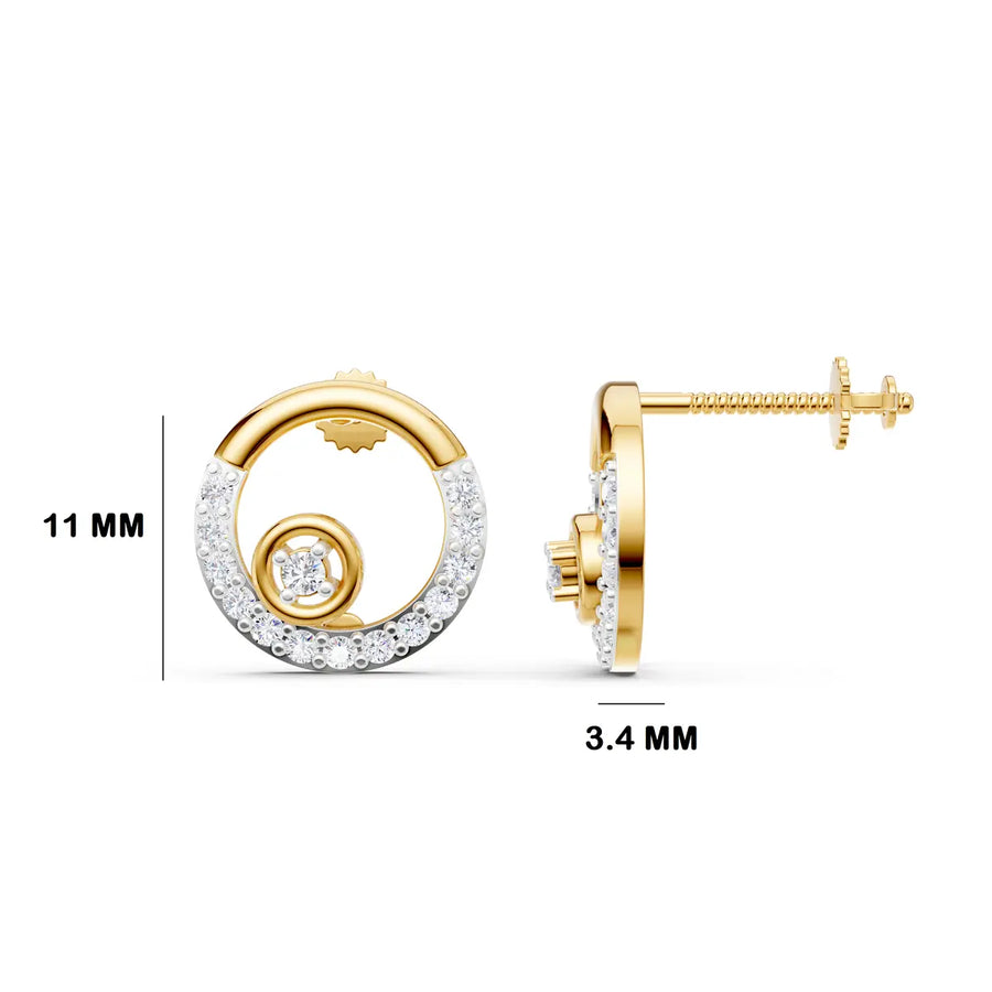 Tara Orbit Diamond Earrings
