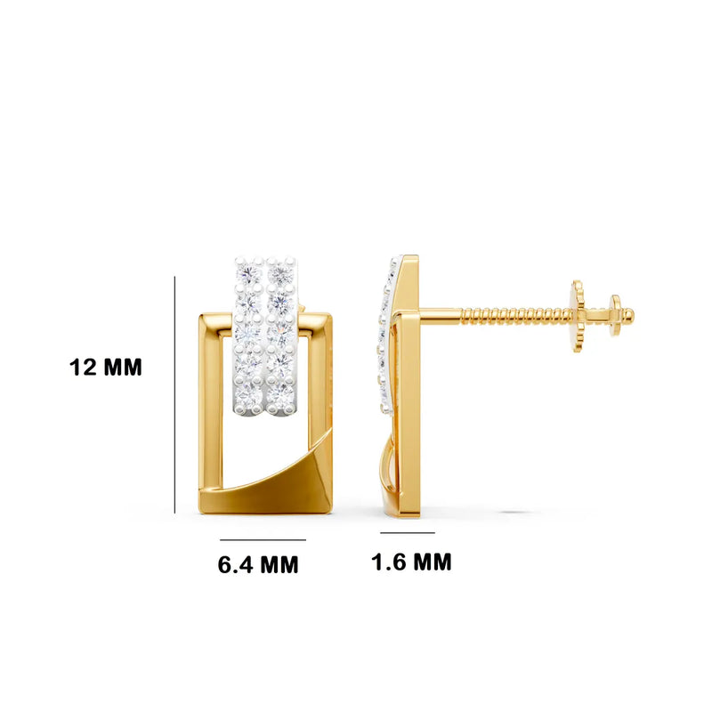 Mira Geometric Diamond Earrings