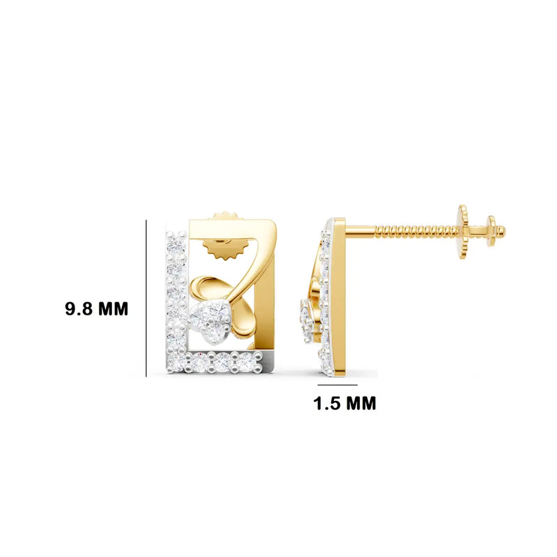 Liana Framed Diamond Earrings