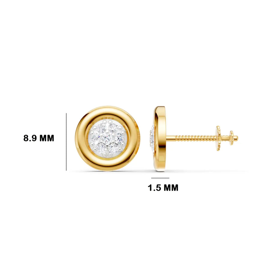 Aura Diamond Circle Earrings