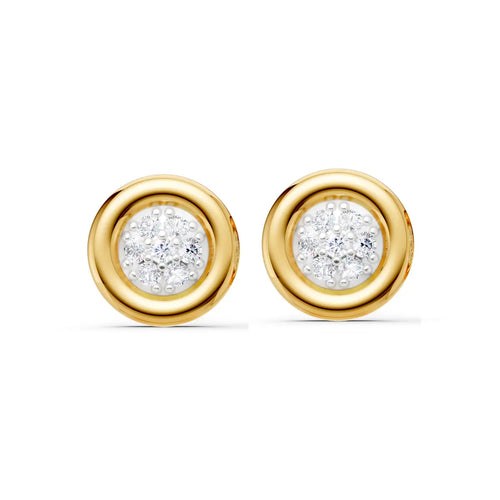 Aura Diamond Circle Earrings