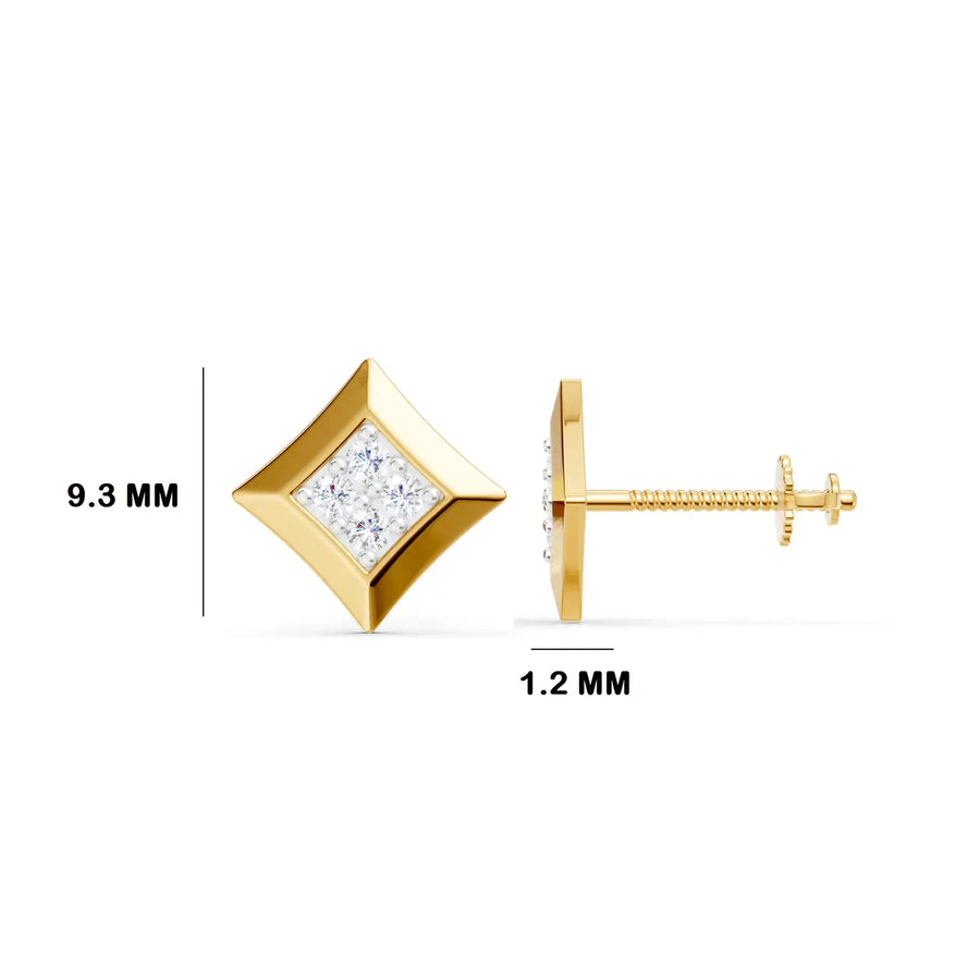 Lyra Rhombus Diamond Earrings
