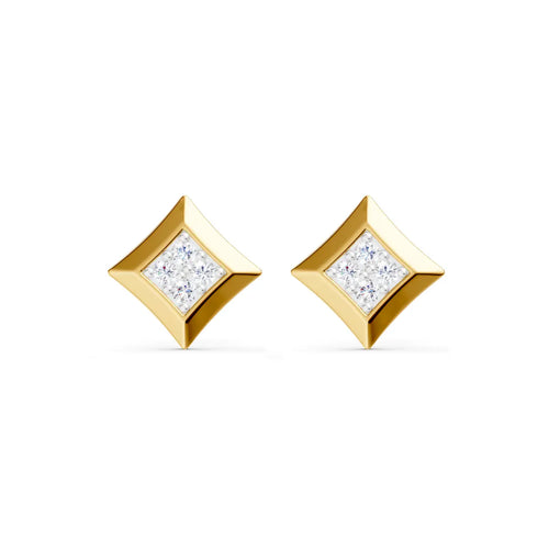 Lyra Rhombus Diamond Earrings