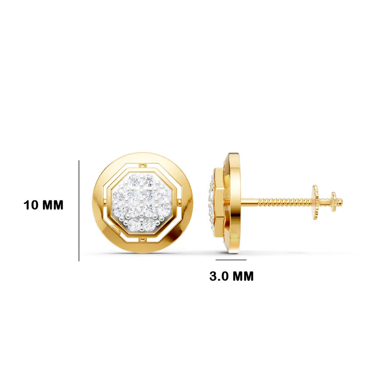 Kyveli Octagon Diamond Earrings