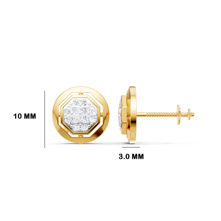 Kyveli Octagon Diamond Earrings