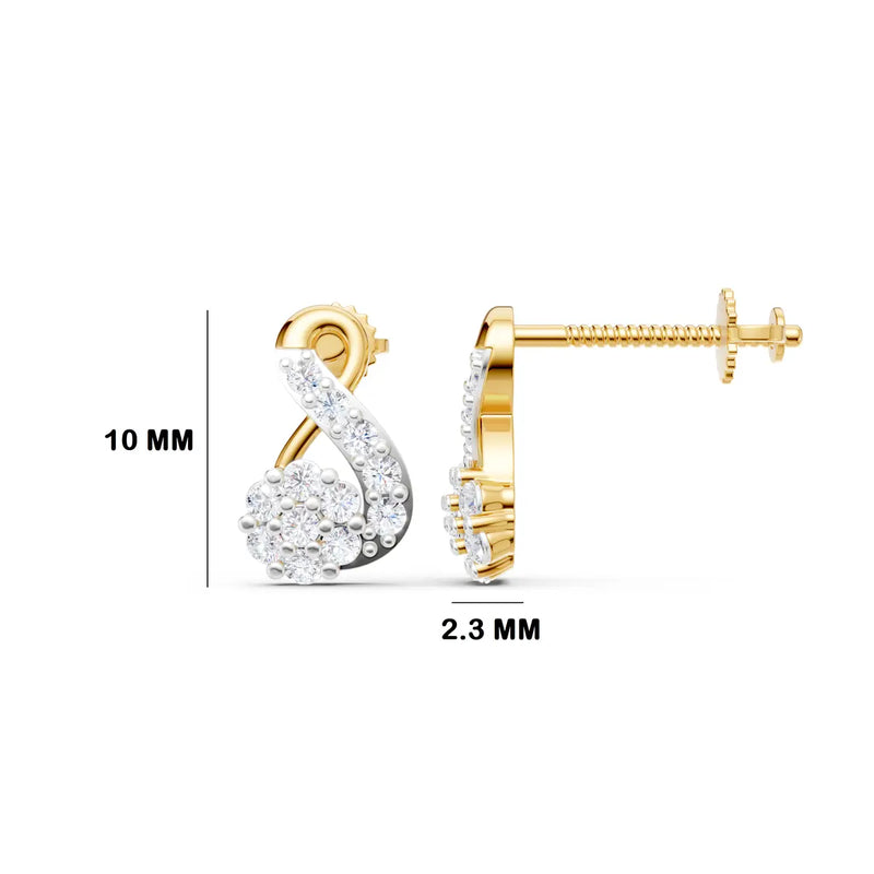 Alira Infinity Diamond Earrings