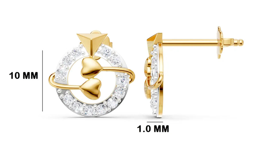 Astraea Heart Diamond Earrings