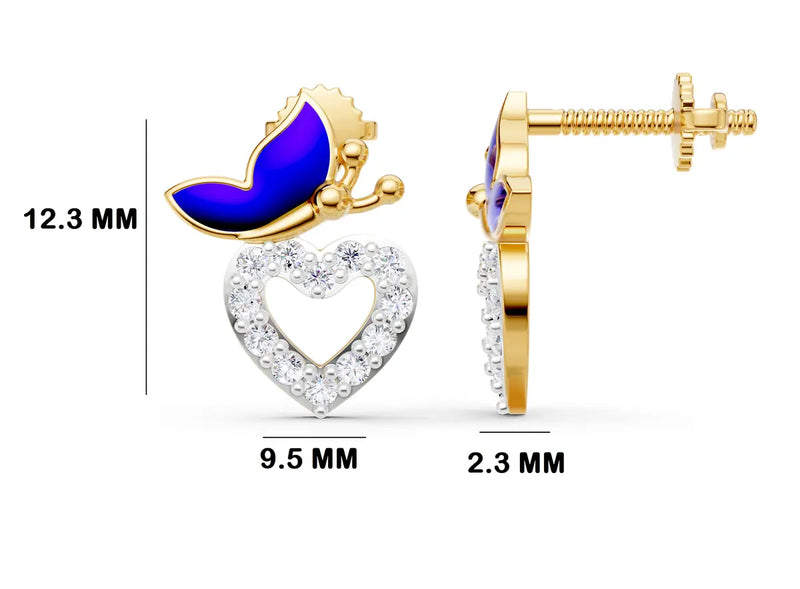 Mariposa Love Diamond Drop Earrings