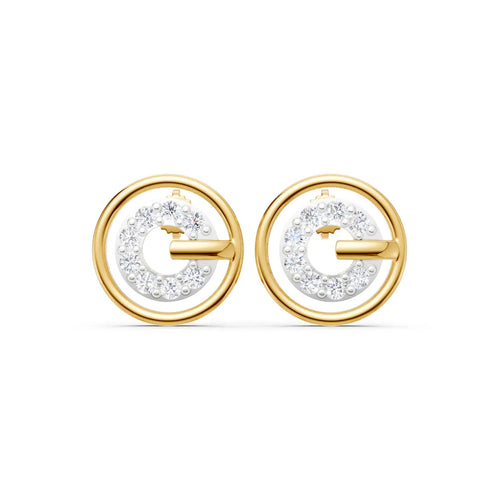 Orbital Letter G Diamond Earrings