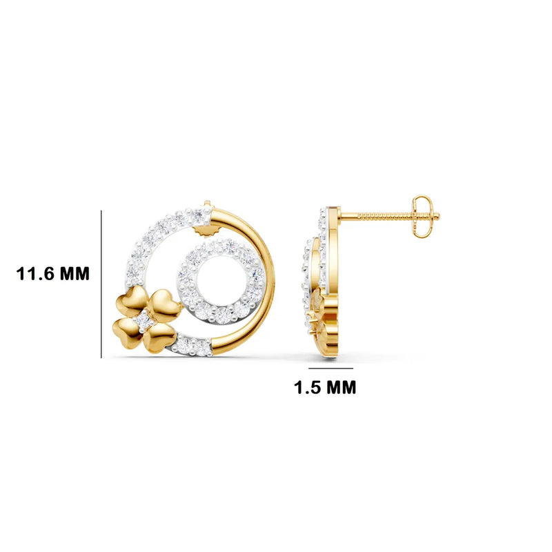 Orla Floral Diamond Earrings