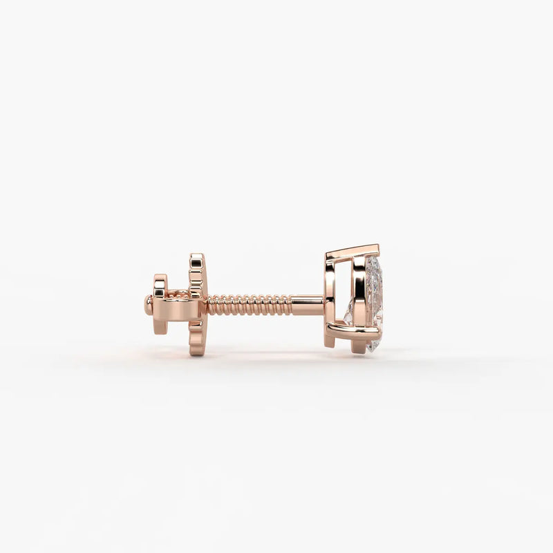 Aurevia Pear Diamond Solitaire Stud Earrin