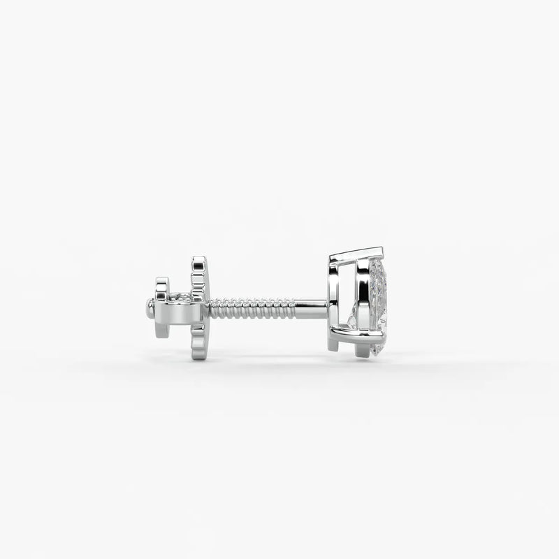 Aurevia Pear Diamond Solitaire Stud Earrin