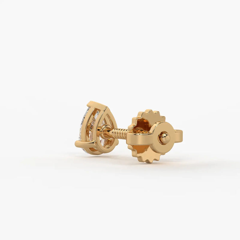 Aurevia Pear Diamond Solitaire Stud Earrin