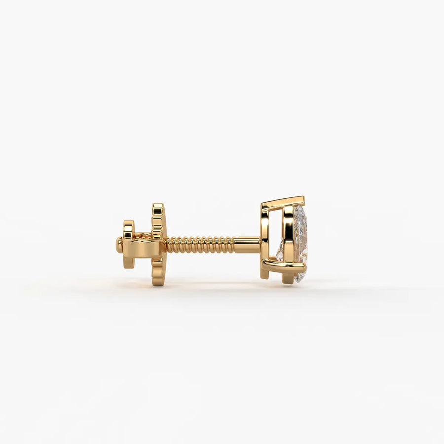 Aurevia Pear Diamond Solitaire Stud Earrin