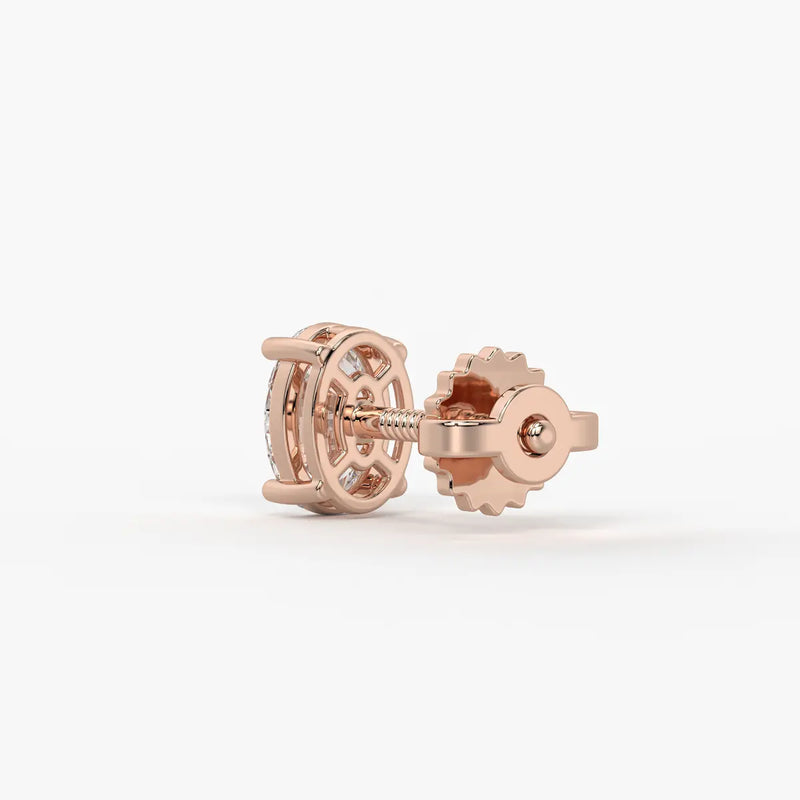 Ovalisse Diamond Solitaire Stud Earrings