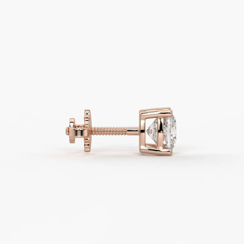 Lunessa Cushion Diamond Solitaire Stud Earrings