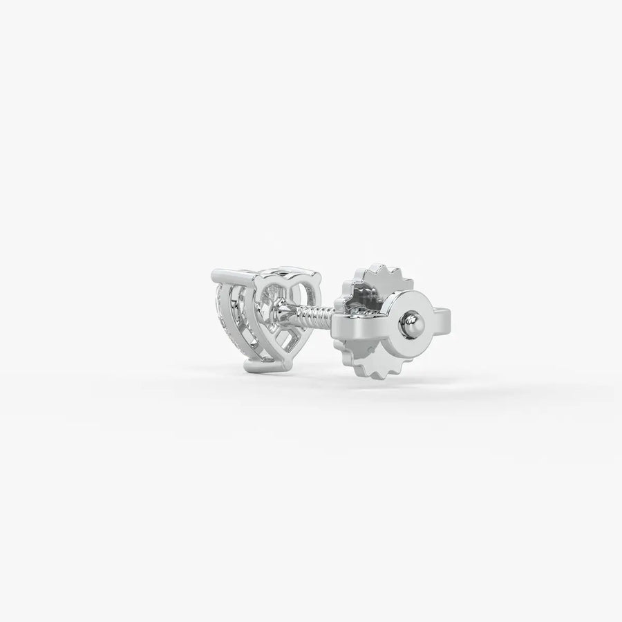 Avelune Heartfire Solitaire Studs