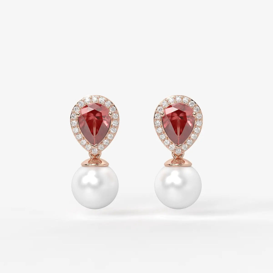 Aurevia Dewdrop Halo Earrings