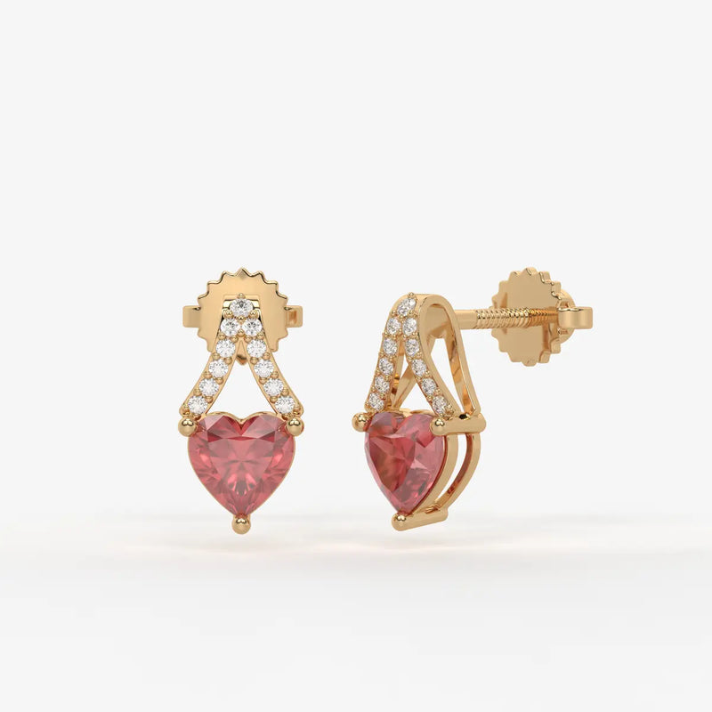 Elarique Sweetheart Dangle Earrings