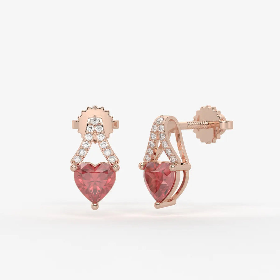 Elarique Sweetheart Dangle Earrings