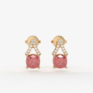 Zirelle Blush Cushion Drop Earrings