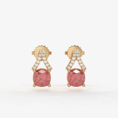 Zirelle Blush Cushion Drop Earrings
