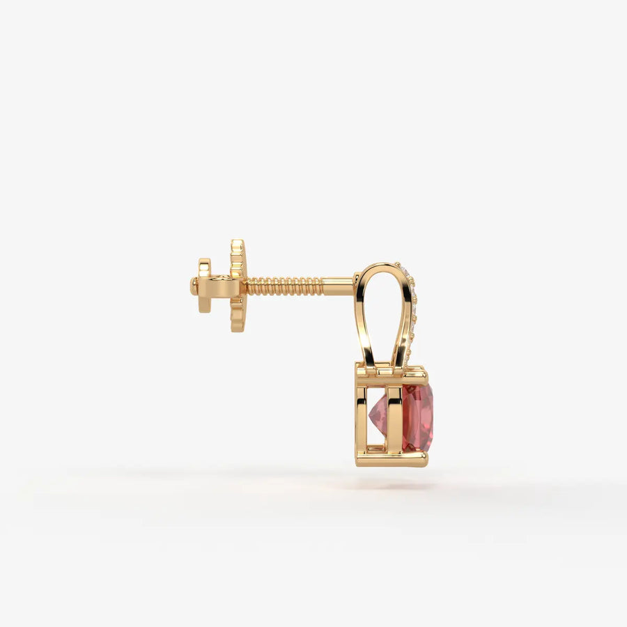 Zirelle Blush Cushion Drop Earrings