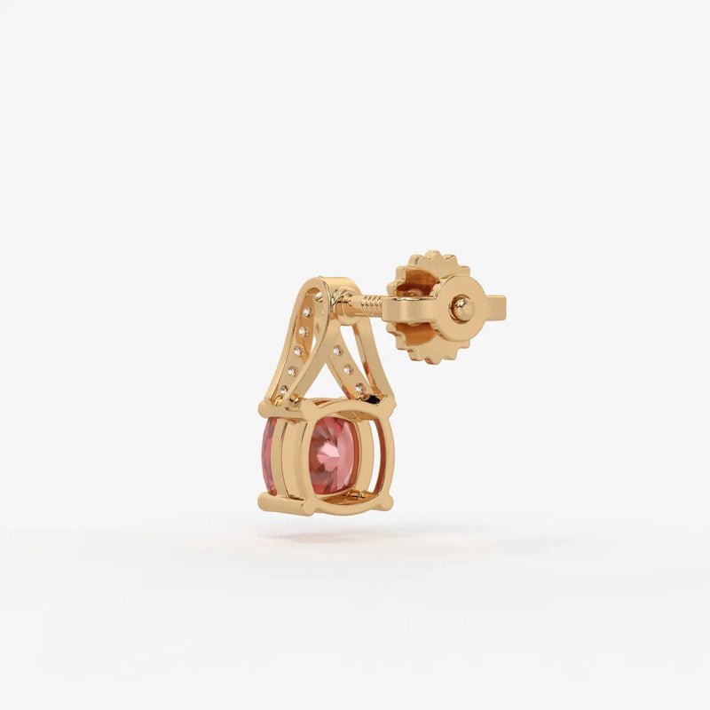 Zirelle Blush Cushion Drop Earrings