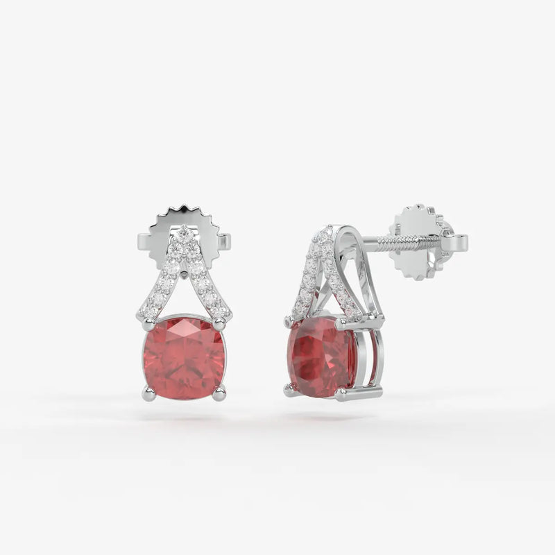 Zirelle Blush Cushion Drop Earrings